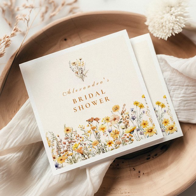 Servilleta De Papel Flores silvestres amarillas y duchas mareales (Subido por el creador)