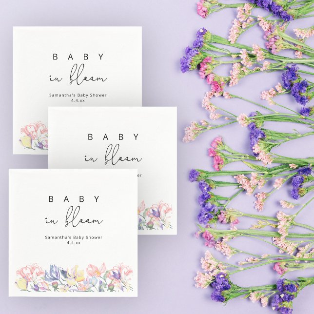 Servilleta De Papel Flores silvestres - Bebé en la ducha de bebé en fl (Subido por el creador)