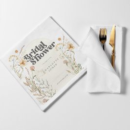 Servilleta De Papel Flores silvestres bohemias foto Arco ducha de novi