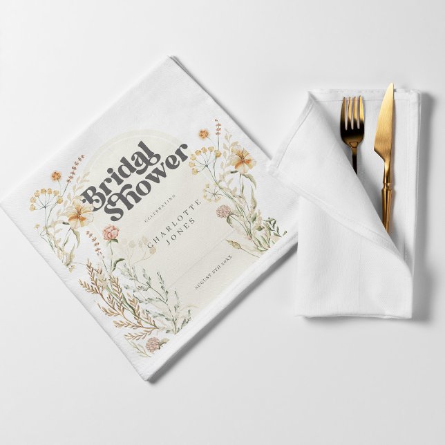 Servilleta De Papel Flores silvestres bohemias foto Arco ducha de novi (Subido por el creador)