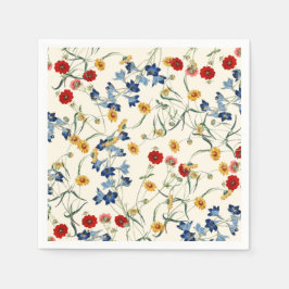 Servilleta De Papel Flores silvestres botánicas vintage elegantes