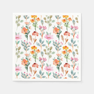 Servilleta De Papel Flores Silvestres de Conejito Adorable Baby Shower