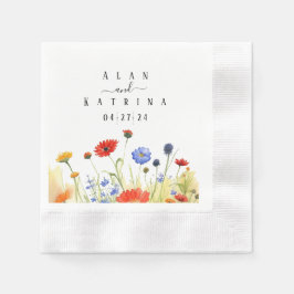Servilleta De Papel Flores silvestres de primavera
