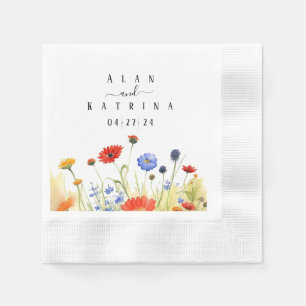 Servilleta De Papel Flores silvestres de primavera
