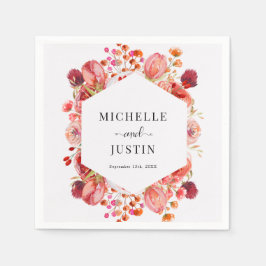 Servilleta De Papel Flores silvestres elegantes | Boho Floral