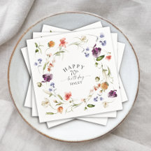 Flores silvestres femeninas por el 70 cumpleaños