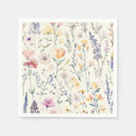 Servilleta De Papel Flores Silvestres Floral 