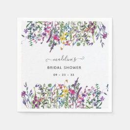 Servilleta De Papel Flores silvestres Floral Bridal Shower