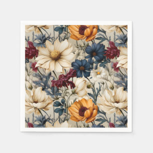 Servilleta De Papel Flores silvestres florales modernas