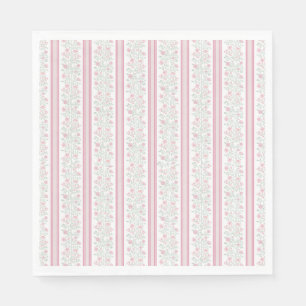 Servilleta De Papel Flores silvestres florales rosadas Coquette