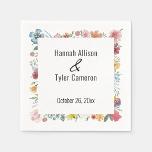 Servilleta De Papel Flores silvestres multicolores personalizados