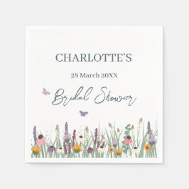 Servilleta De Papel Flores silvestres y mariposas Fiesta de ducha de n