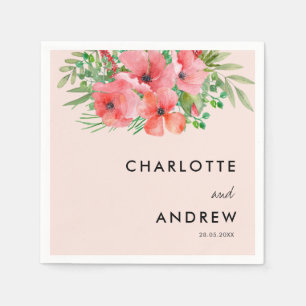 Servilleta De Papel Flores simples, elegantes