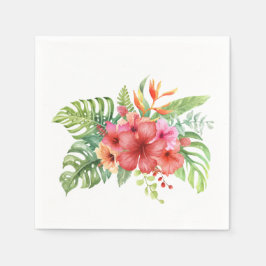 Servilleta De Papel Flores tropicales hibiscus acudiales