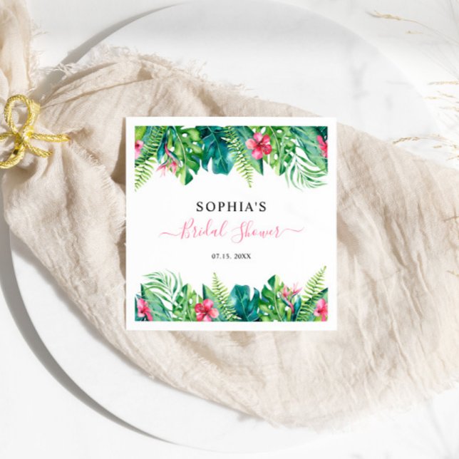 Servilleta De Papel Flores tropicales Ropa de ducha de novia (Subido por el creador)