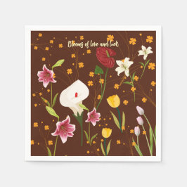 Servilleta De Papel Flores vibrantes