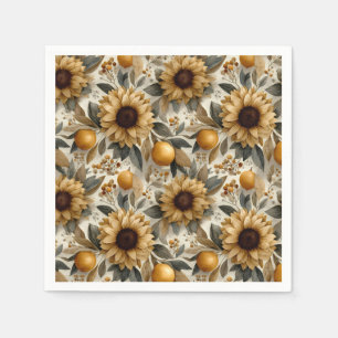 Servilleta De Papel Flores y cítricos rusos de otoño