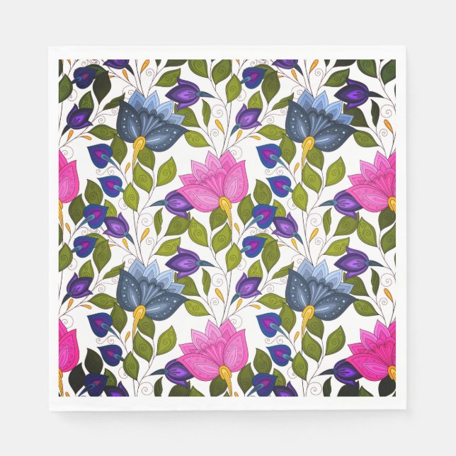 Servilleta De Papel Flores Y Ropa De Papel Para Almuerzo P32 (Anverso)