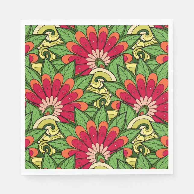 Servilleta De Papel Flores Y Ropa P6 De Papel Almuerzo (Anverso)