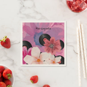 Servilleta De Papel Flores y vinilo