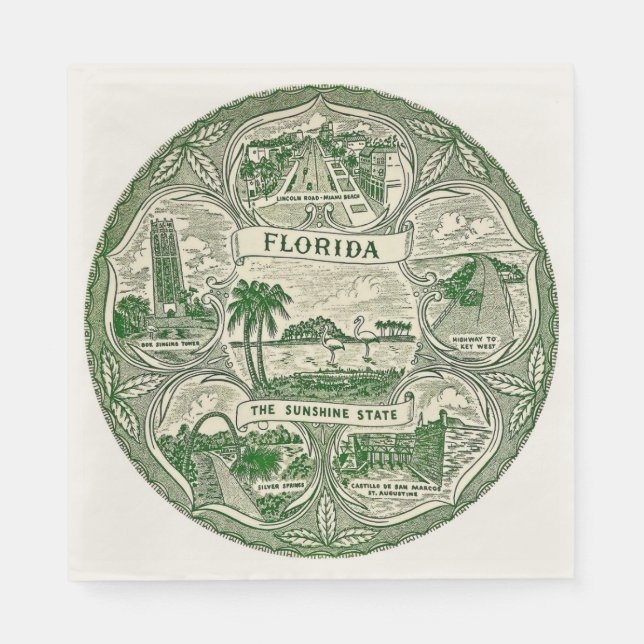 Servilleta De Papel Florida el Estado del Sol (Anverso)