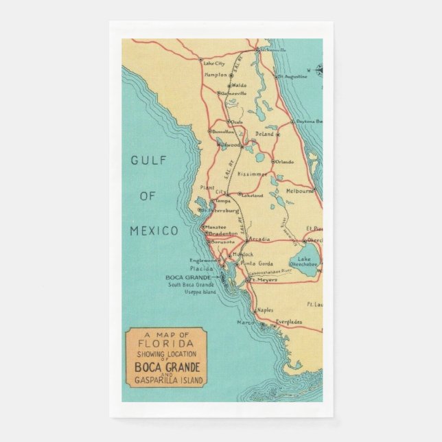 Servilleta De Papel Florida's West Coast Guest Towels (Anverso)