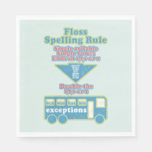 Servilleta De Papel Floss Rule Phonics Learning English Language