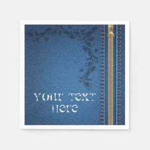 Servilleta De Papel Flourish Pintado Jeans Denim