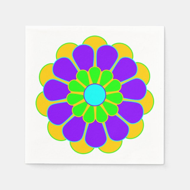Servilleta De Papel Flower Flower Power Bloom II + tu idea (Anverso)