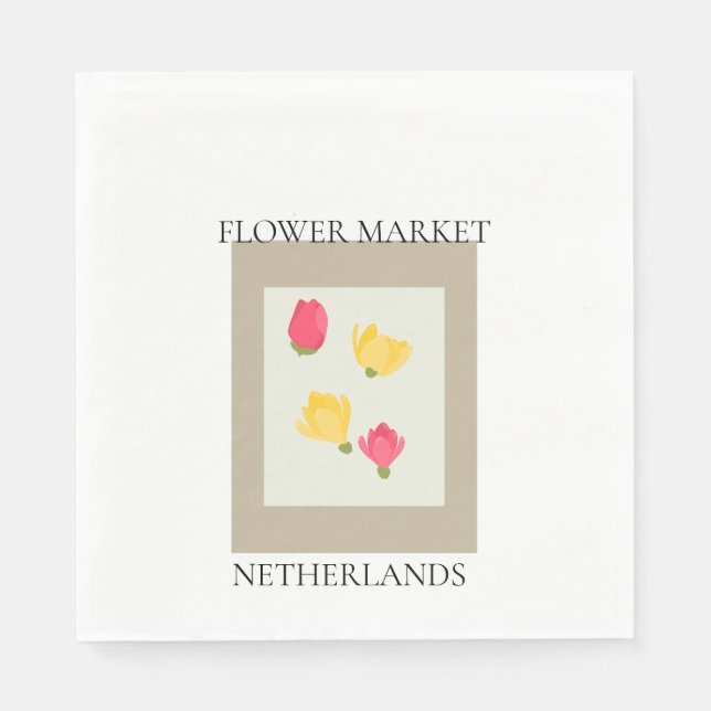 Servilleta De Papel Flower Market - Netherlands (Anverso)