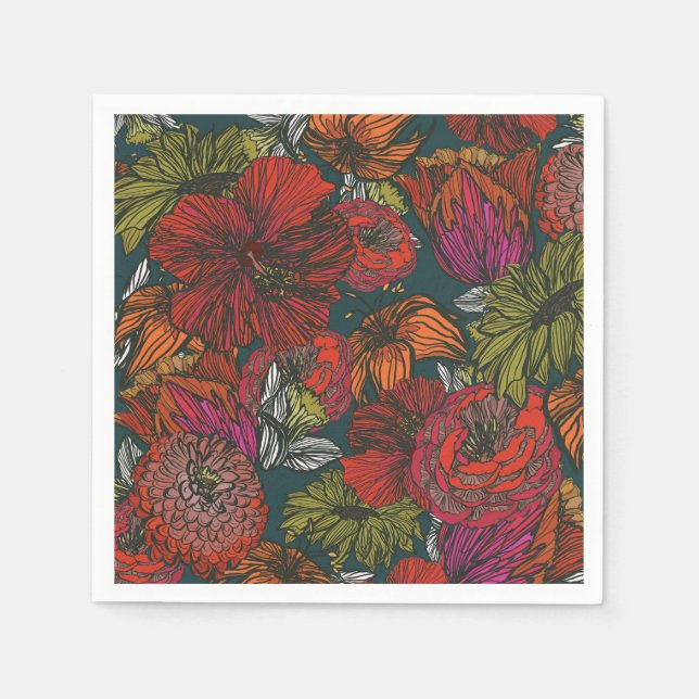 Servilleta De Papel Flower Medley (Anverso)