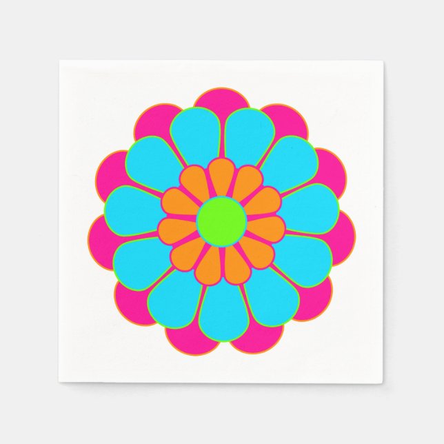 Servilleta De Papel Flower Power Bloom III (Anverso)