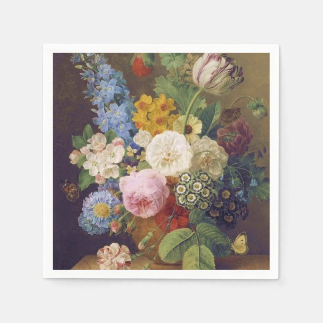 Servilleta De Papel Flower Still Life by Jean Ulrich Tournier (Anverso)