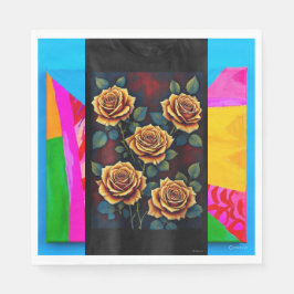 Servilleta De Papel Flowers design and beautiful background design for