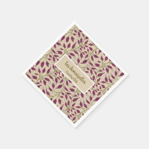 Servilleta De Papel Flujo de Hojas Bailarinas Follaje Verde Delicado