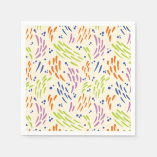 Servilleta De Papel Flujo en azul, Naranja, púrpura, verde y crema