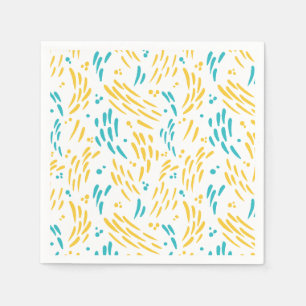 Servilleta De Papel Flujo en azul turquesa y amarillo