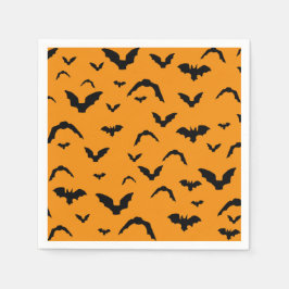 Servilleta De Papel Flying bats on orange