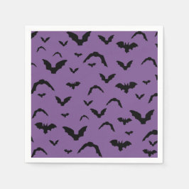 Servilleta De Papel Flying bats on purple