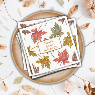 Servilleta De Papel Foliage Fall Baby Shower otoño