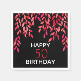 Servilleta De Papel Foliage rosa caliente en la fiesta de cumpleaños n