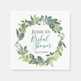 Servilleta De Papel Foliage Wreath de Jardín Bohemio Personalizado