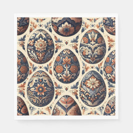 Servilleta De Papel Folk Art Easter Egg Napkins