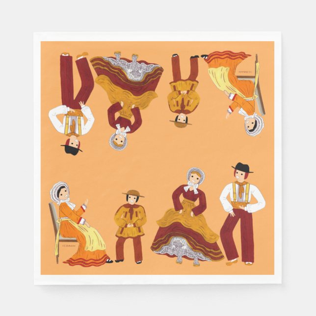 Servilleta De Papel Folklore de Lorraine, France (Anverso)