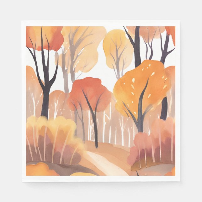 Servilleta De Papel Follaje de otoño (Anverso)