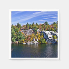 Servilleta De Papel Follaje de otoño alrededor del lago Minnewaska