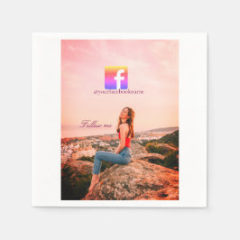 Servilleta De Papel follow us facebook username social media photo