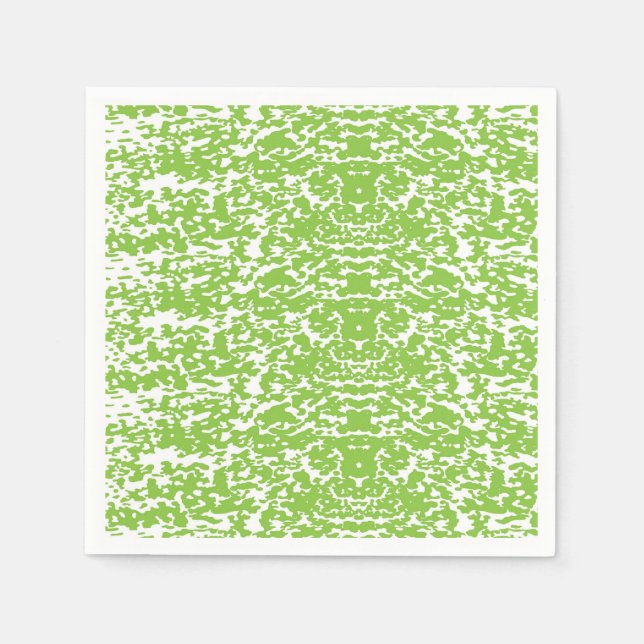 Servilleta De Papel fondo abstracto verde y blanco (Anverso)
