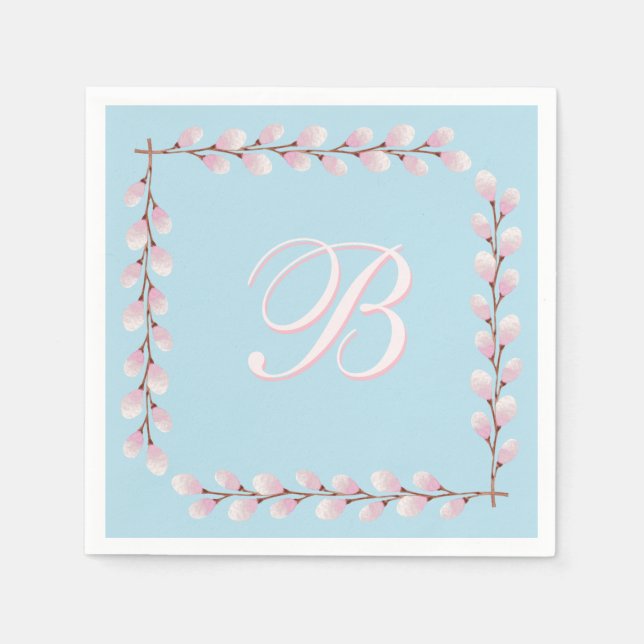 Servilleta De Papel Fondo azul de la colección Magnolia Spun (Anverso)