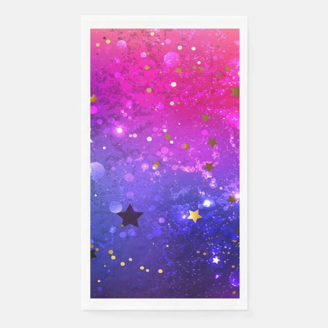 Servilleta De Papel Fondo azul rosa brillante (Anverso)